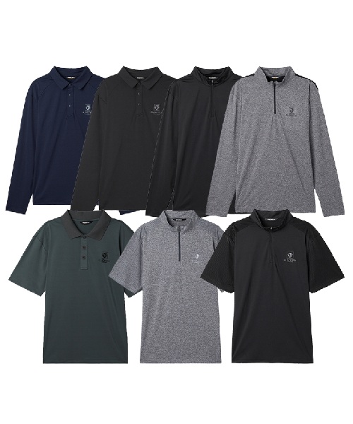 [블랙야크] 워크웨어 반소매 카라 티셔츠_다크그레이 95